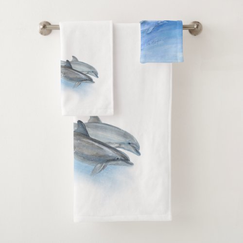 We LOVE Bottlenose Dolphins Bath Towel Set