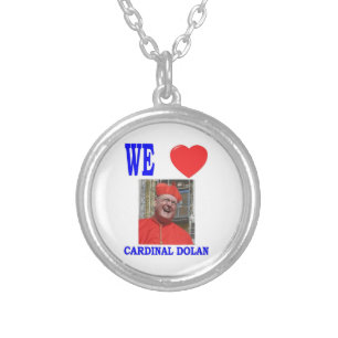 WE LOVE CARDINAL DOLAN SILVER PLATED NECKLACE