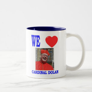 WE LOVE CARDINAL DOLAN Two-Tone COFFEE MUG