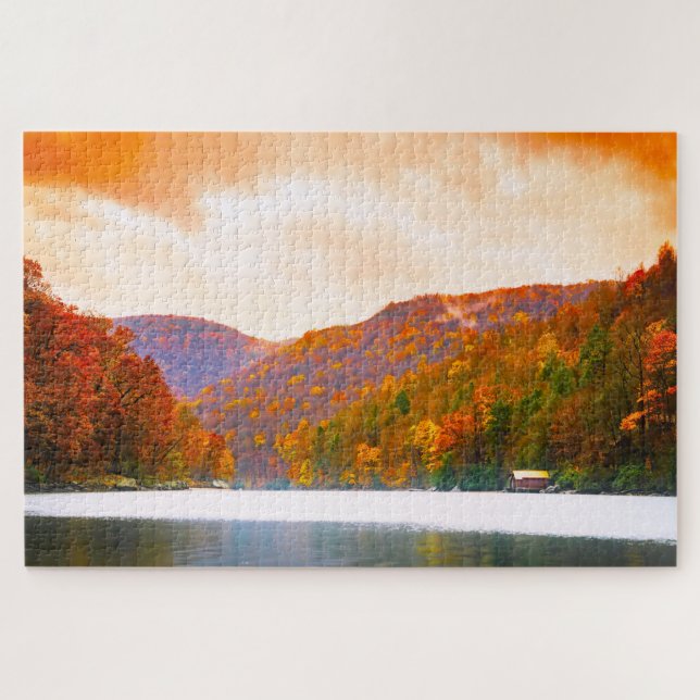 We love Cheat Lake West Virginia. Jigsaw Puzzle (Horizontal)