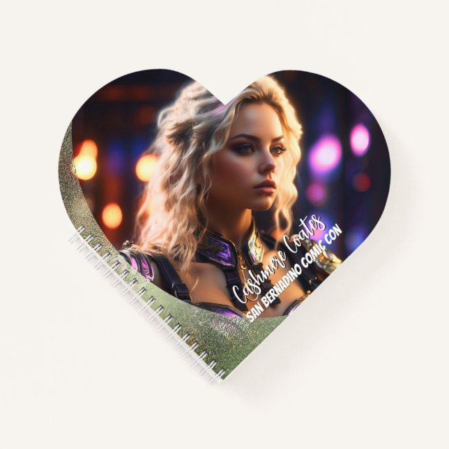 We Love Cosplay | Heart Shaped Spiral Notebook (Front)