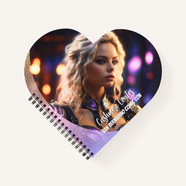 We Love Cosplay | Heart Shaped Spiral Notebook (Front)