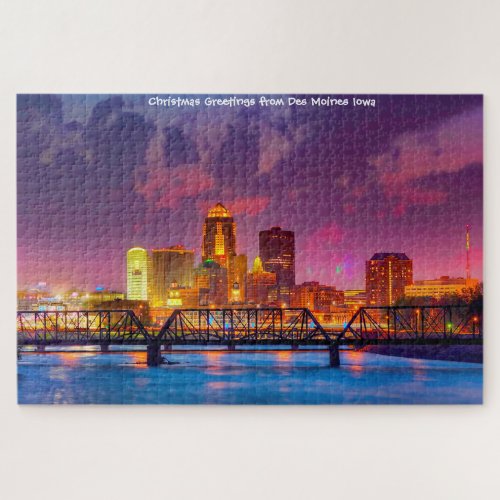 We love Des Moines Iowa Jigsaw Puzzle