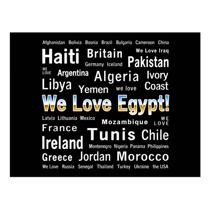 We Love Egypt, et al Postcard