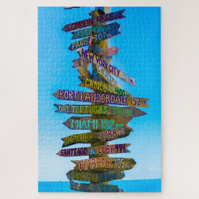 We Love  Florida Sign Posts Jigsaw Puzzle (Vertical)