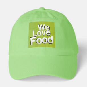 We Love Food: Hate Waste   Green & White Aesthetic Hat