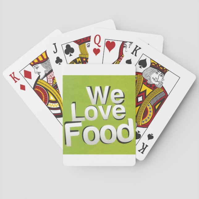 We love food poker cards (Back)