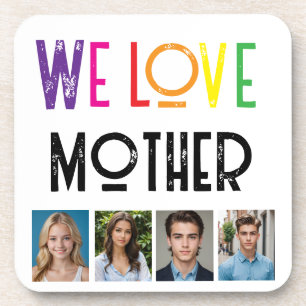 WE LOVE GIFT, EDIT ADD PHOTO BEVERAGE COASTER