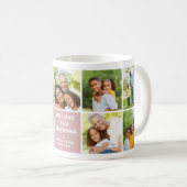 We Love Grandma Modern Dusty Rose Photo Collage Coffee Mug (Front Right)