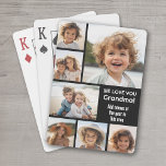 We Love Grandma - Photo Collage with 7 Photos Poker Cards<br><div class="desc">A simple photo collage with an area to add any text. Use your favorite photo or pictures to make a fun keepsake to share with friends. For best results,  crop your photos into squares before uploading. You can also change the background color and font in the advanced design area.</div>