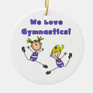 We Love Gymnastics Ceramic Ornament