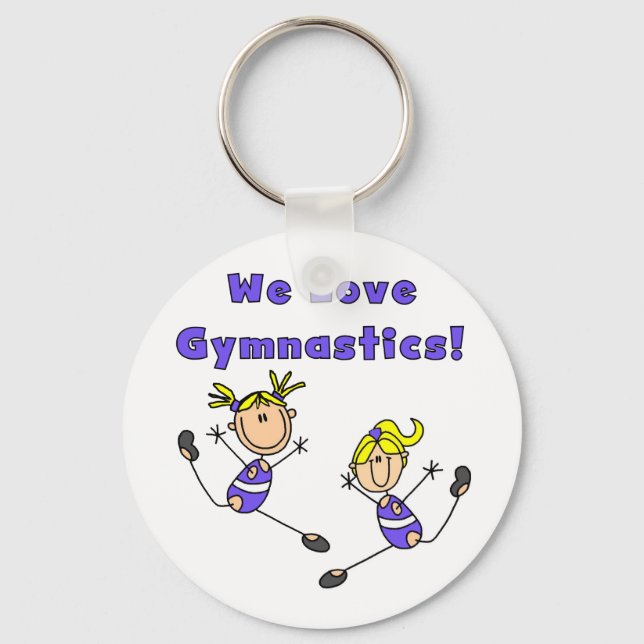 We Love Gymnastics Keychain (Front)