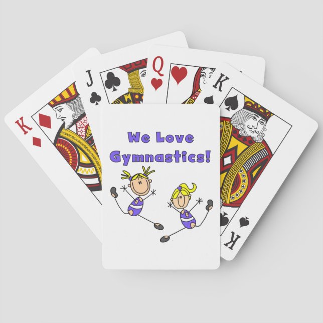We Love Gymnastics Poker Cards (Back)