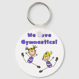 We Love Gymnastics Tshirts and Gifts Keychain