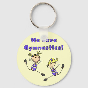 We Love Gymnastics Tshirts and Gifts Keychain