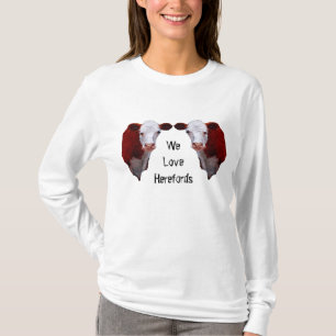 We Love Herefords: Two Duplicate Herefords: Art T-Shirt