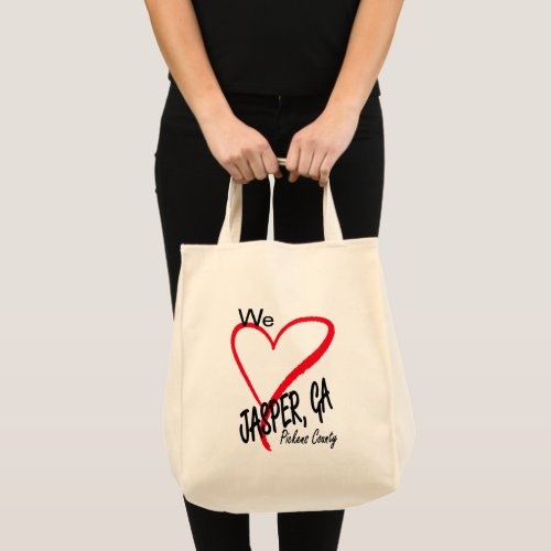 We Love Jasper GA  tote bag