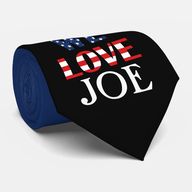 We Love Joe, American Flag Neck Tie (Rolled)