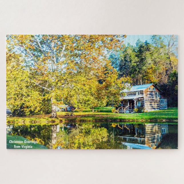 We love Log Cabins West Virginia. Jigsaw Puzzle (Horizontal)