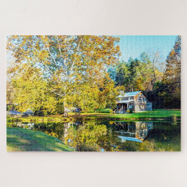 We love Log Cabins West Virginia. Jigsaw Puzzle (Horizontal)