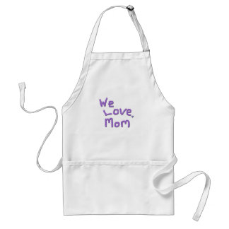 "We Love Mom Apron" Adult Apron
