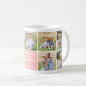 We Love Mommy Modern Pink Photo Collage Coffee Mug (Front Right)