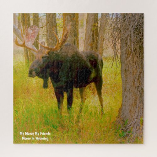 We Love  Moose Wyoming Jigsaw Puzzle