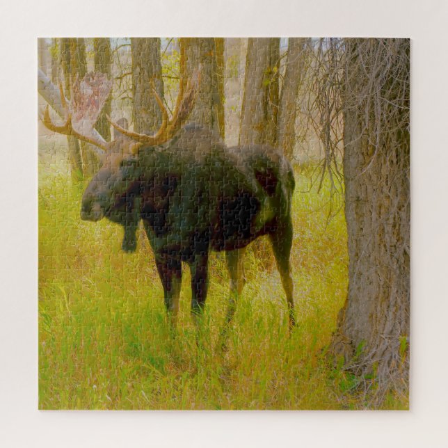 We Love  Moose Wyoming. Jigsaw Puzzle (Vertical)