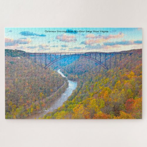 We love New River Gorge West Virginia Jigsaw Puzz Jigsaw Puzzle