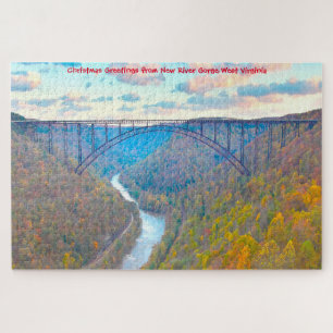 We love New River Gorge West Virginia. Jigsaw Puzz Jigsaw Puzzle