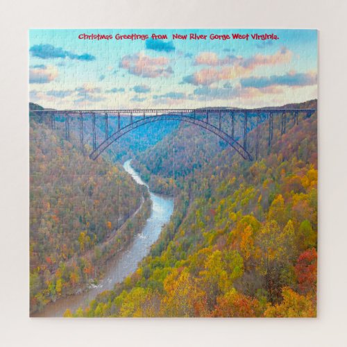 We love New River Gorge West Virginia Jigsaw Puzz Jigsaw Puzzle