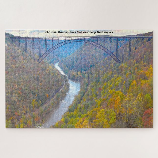 We love New River Gorge West Virginia. Jigsaw Puzz Jigsaw Puzzle (Horizontal)