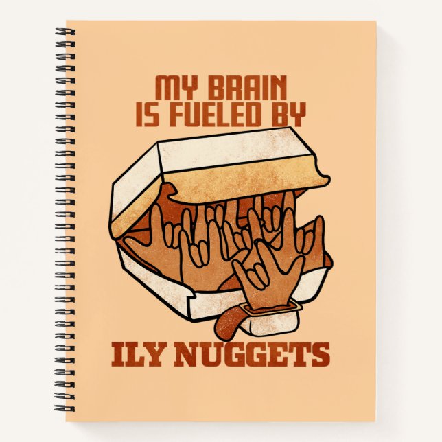 We Love Nuggets - Nugget Love - ASL ILY Obsession Notebook (Front)