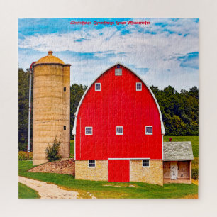 We love Old Barns in Wisconsin. Jigsaw Puzzle