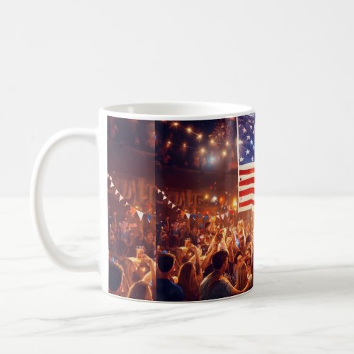 we love our country nd our flag in usa coffee mug