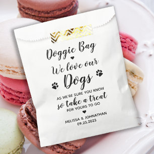 We Love Our Dogs Biscuit Bar Dog Treat Wedding Favor Bag