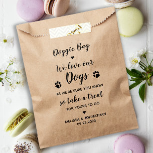 We Love Our Dogs Dog Treat Wedding Favor Bag