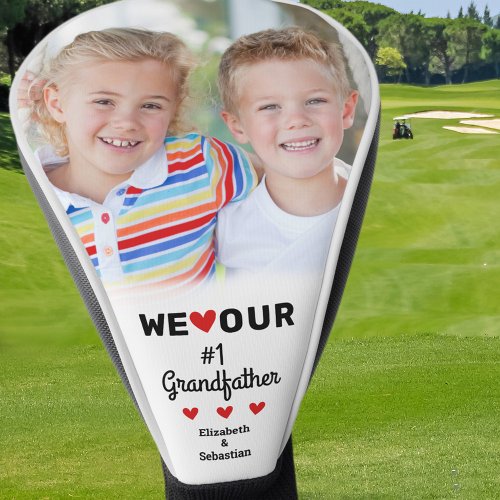 We love our Grandfather Photo Name Grandchildren Golf Head Cover