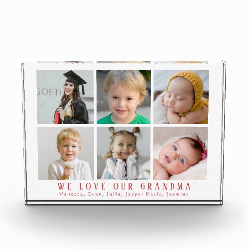 We Love Our Grandma Grandkids Photo Collage