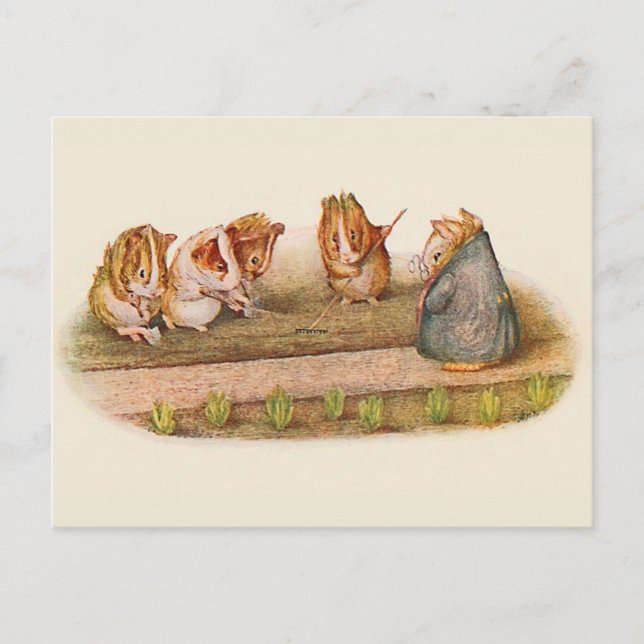 We Love our Little Garden Guinea Pig Postcard (Front)