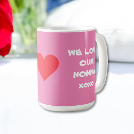 WE LOVE OUR NONNA - Soft Pink Italian Granny Coffee Mug