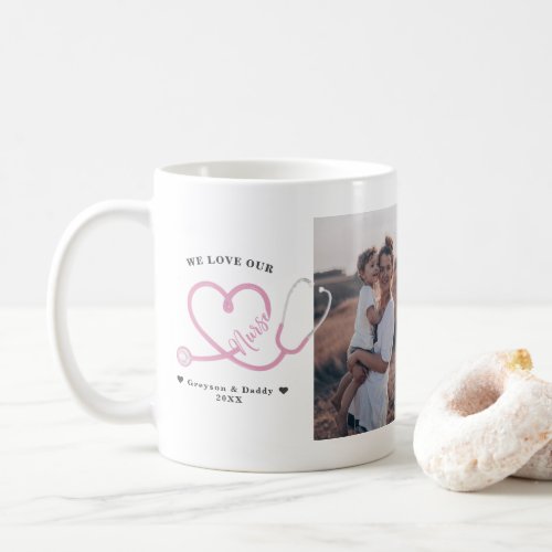 We Love Our Nurse  Three Photo Collage Coffee Mug