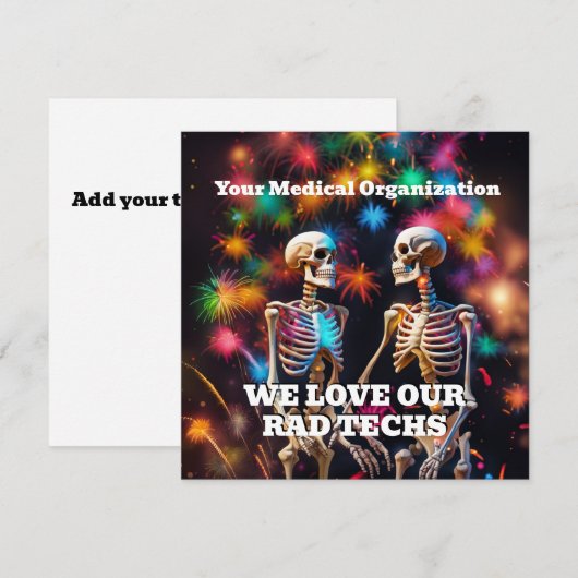 We Love Our Rad Techs with Skeletons  Keychain Mag (Front/Back)