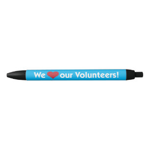 We Love Our Volunteers with Heart Icon Pen