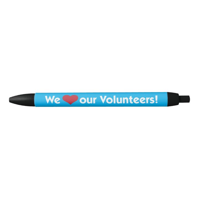 We Love Our Volunteers with Heart Icon Pen (Front)