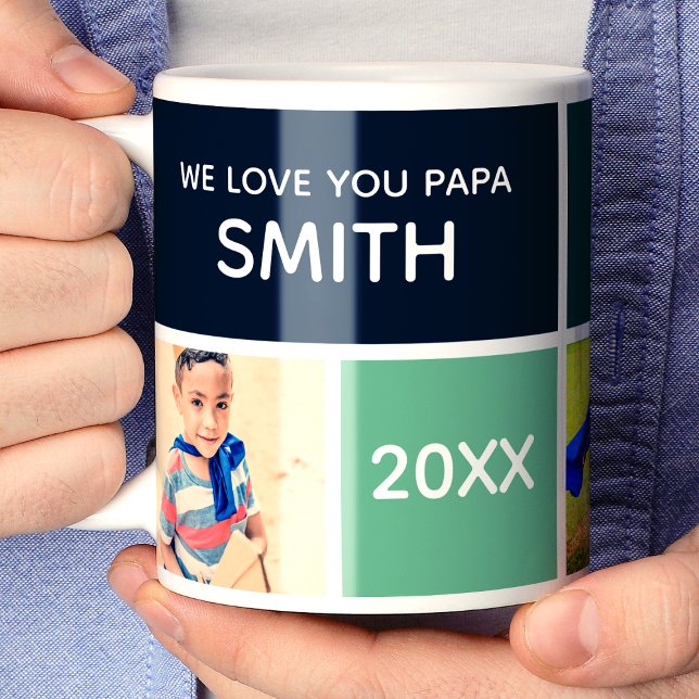 We Love Papa Custom Personalized Photo Coffee Mug (Creator Uploaded)