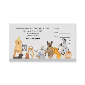 We Love Pets Veterinary Appointment Cards