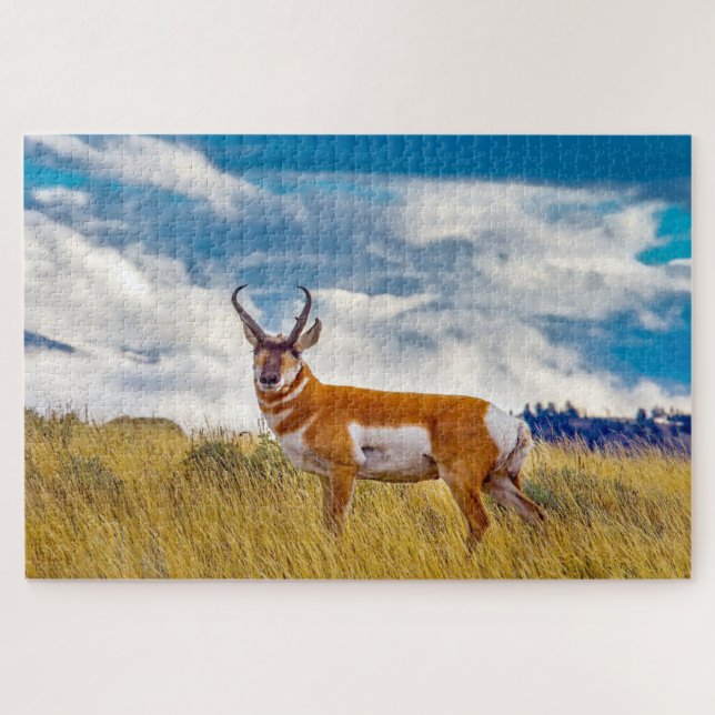We love Prong Horn Deer Wyoming Jigsaw Puzzle (Horizontal)