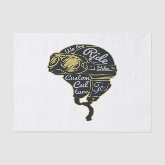 we love ride bike custom bike culture tissue paper (Front)