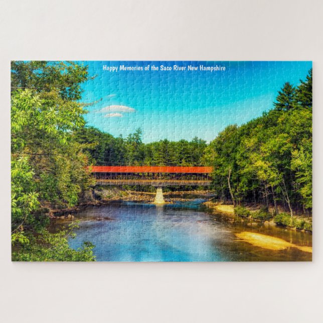 We love Saco River New Hampshire Jigsaw Puzzle (Horizontal)